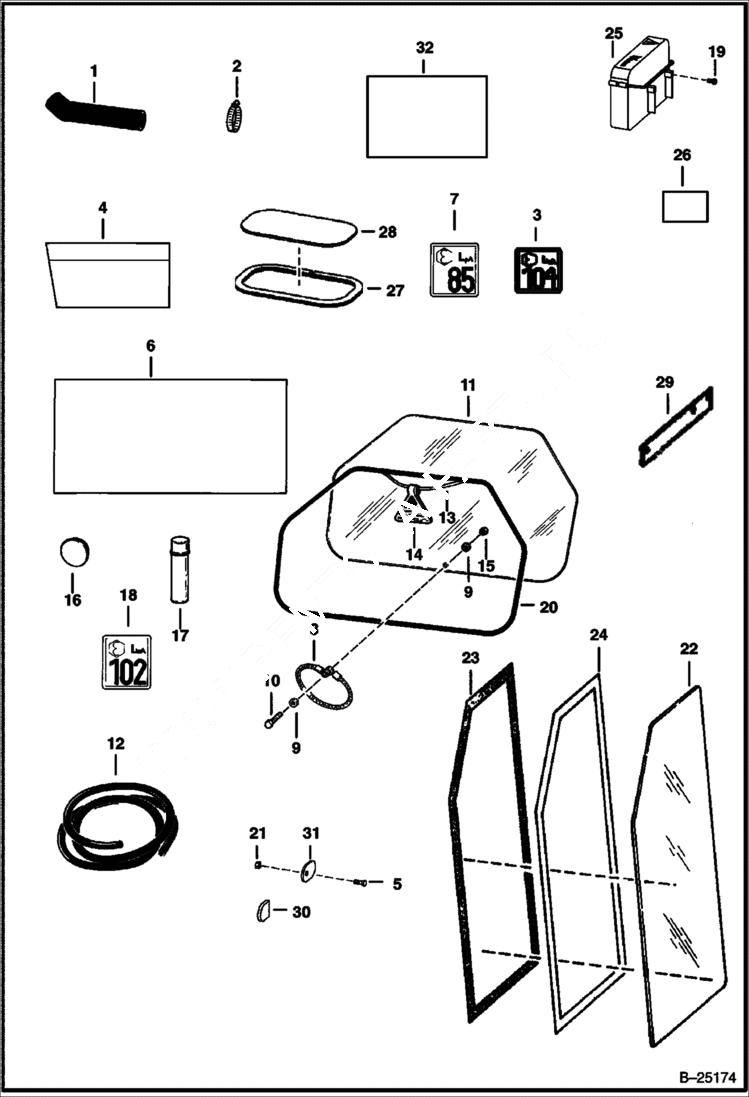 Схема запчастей Bobcat 400s - EUROPEAN ACCESSORIES (Sound Option) ACCESSORIES & OPTIONS