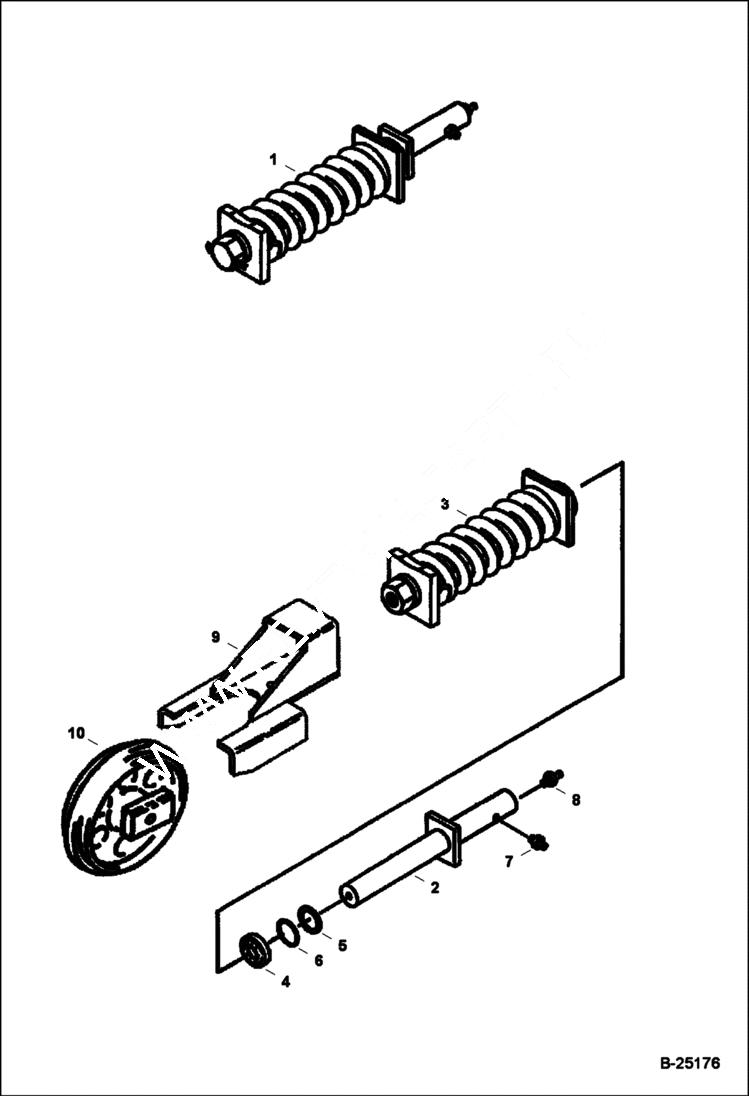 Схема запчастей Bobcat 220 - RECOIL SPRING UNDERCARRIAGE