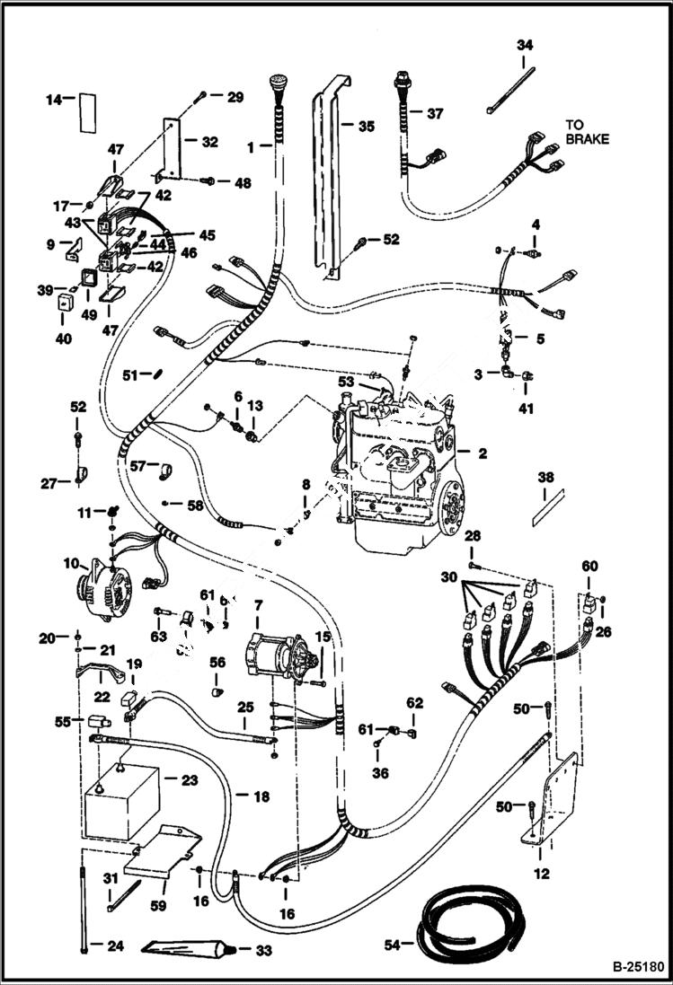 Схема запчастей Bobcat 400s - ENGINE ELECTRICAL CIRCUITRY ELECTRICAL SYSTEM