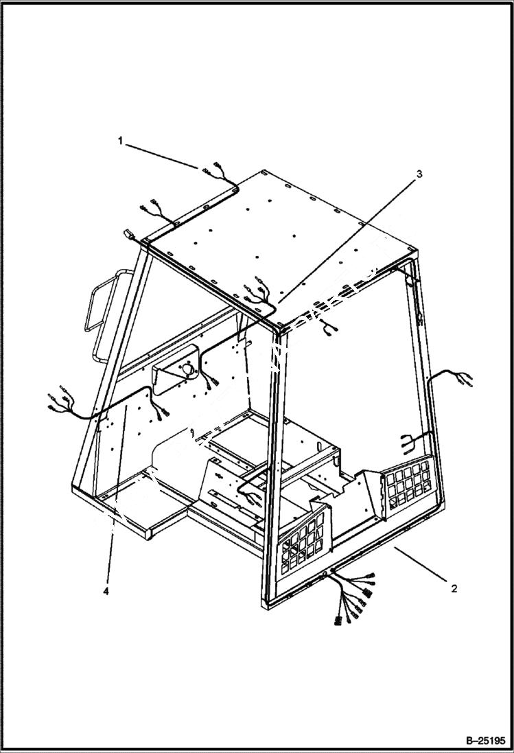 Схема запчастей Bobcat B250 - CAB ROPS/FOPS CAB
