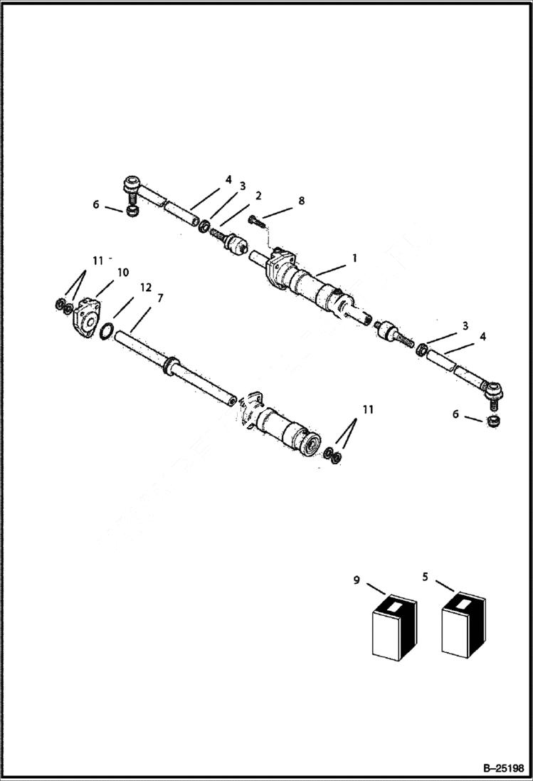 Схема запчастей Bobcat BL275 - FRONT AXLE AXLES