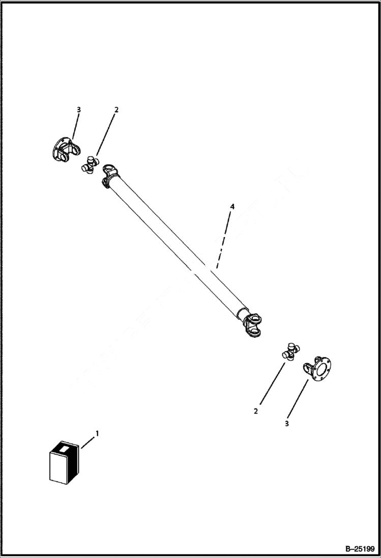 Схема запчастей Bobcat B300 - DRIVE SHAFT MAIN FRAME