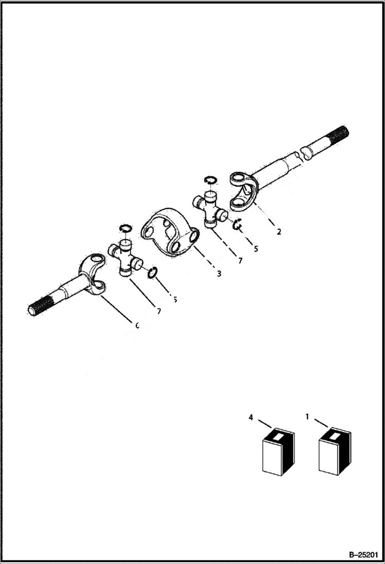 Схема запчастей Bobcat BL275 - FRONT/REAR AXLE AXLES