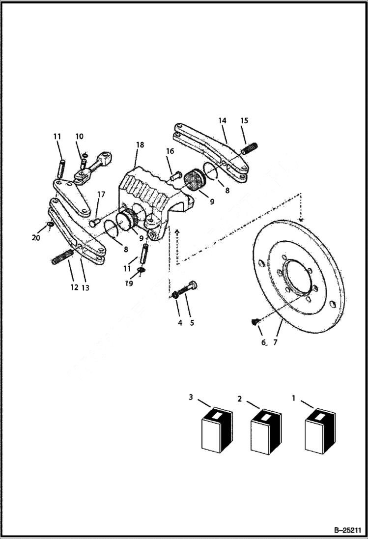 Схема запчастей Bobcat B250 - REAR AXLE AXLES