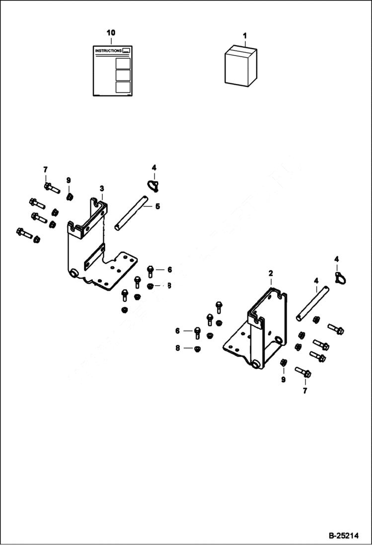 Схема запчастей Bobcat WATER KIT - WATER KIT MOUNT KIT (753 & 763 F & G Series, 753 J Series, S130) Loader