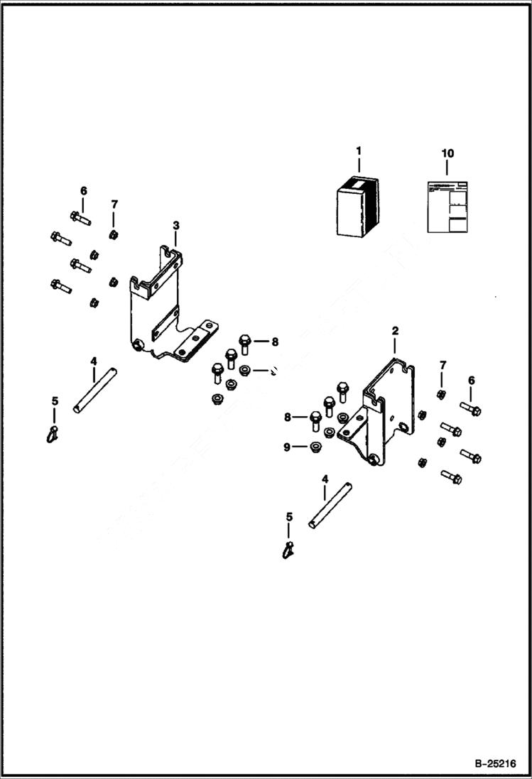 Схема запчастей Bobcat WATER KIT - WATER KIT MOUNT KIT (S220, S250, S300, A300, T250 & T300) Loader