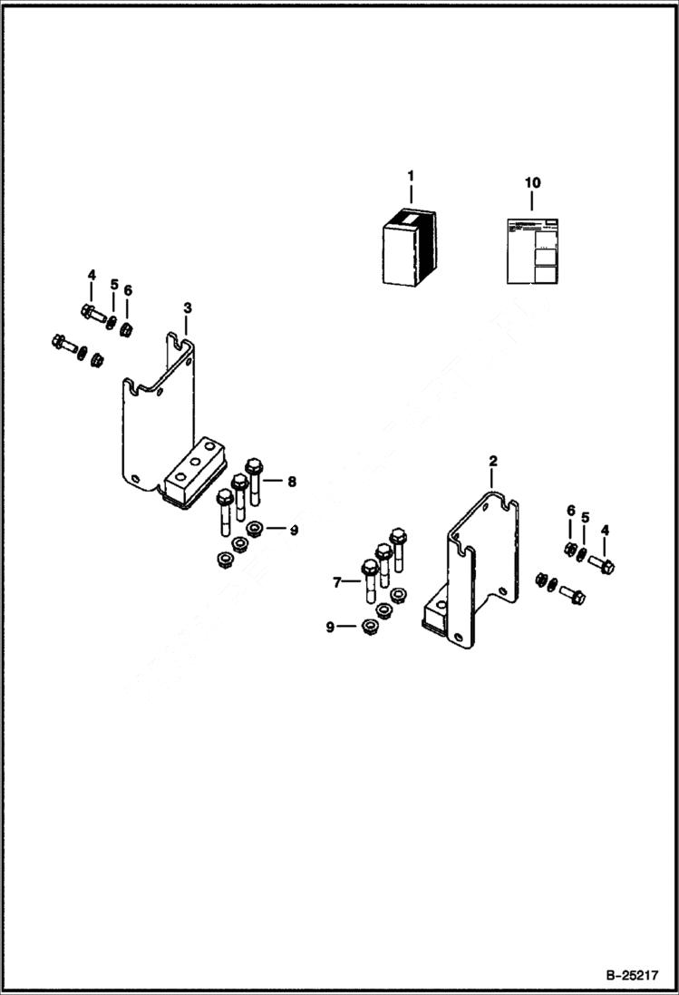 Схема запчастей Bobcat WATER KIT - WATER KIT MOUNT KIT (953 & 963) Loader