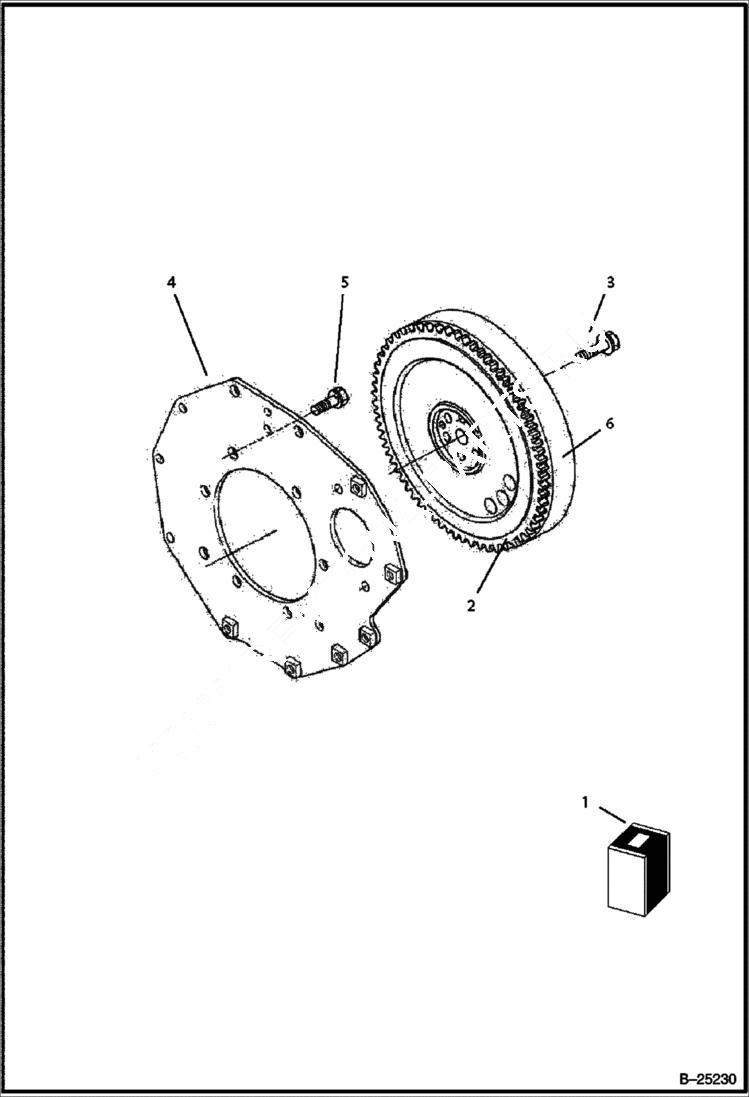 Схема запчастей Bobcat B250 - FLYWHEEL Tier II 5729 11001 & Abv POWER UNIT