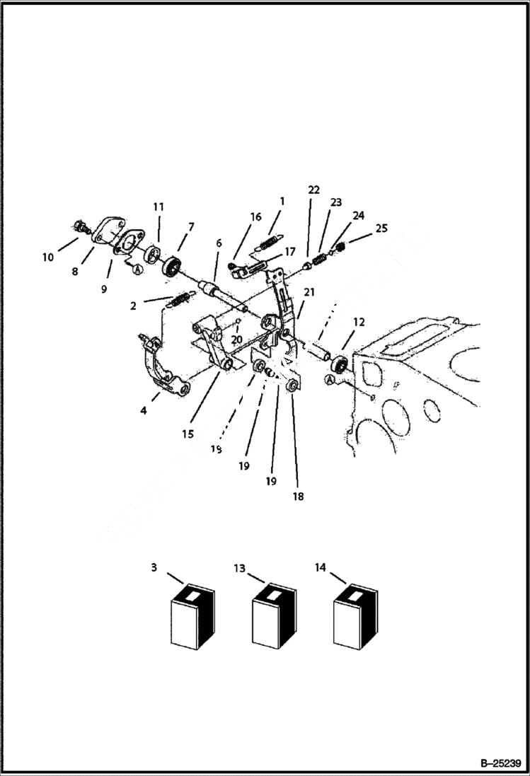 Схема запчастей Bobcat B250 - GOVERNOR Tier II 5729 11001 & Abv POWER UNIT