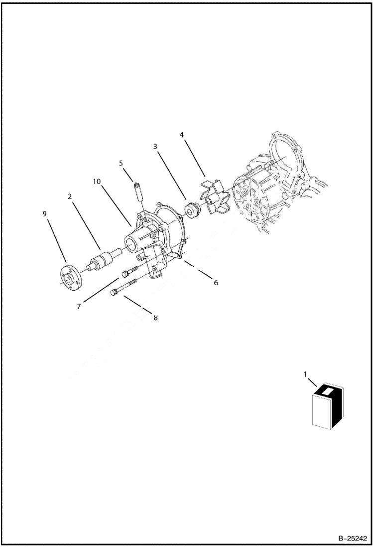 Схема запчастей Bobcat B250 - WATER PUMP Tier II 5729 11001 & Abv POWER UNIT