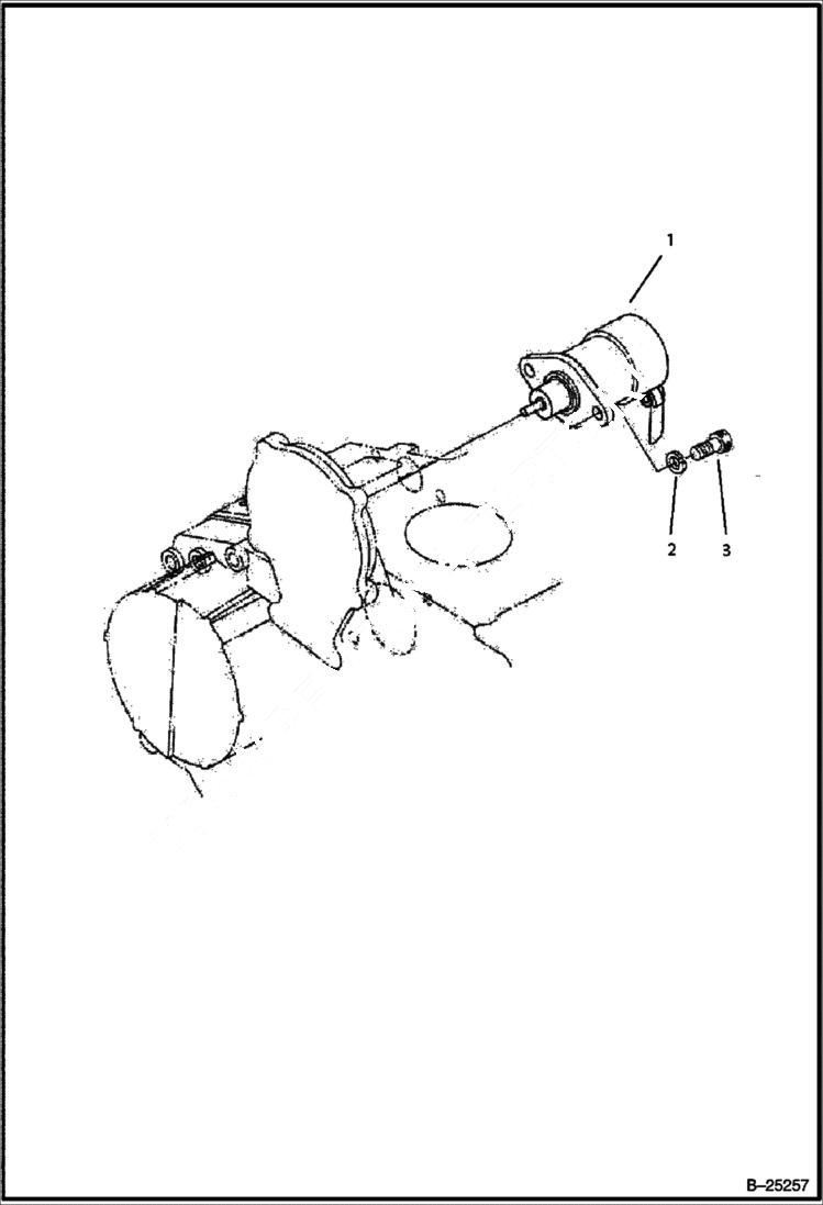 Схема запчастей Bobcat B250 - STOP SOLENOID/COVER Tier II 5729 11001 & Abv POWER UNIT