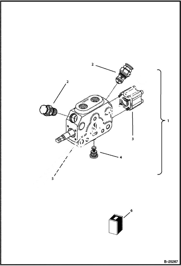 Схема запчастей Bobcat B250 - HYDRAULIC CIRCUITRY Backhoe Control Valve HYDRAULIC SYSTEM