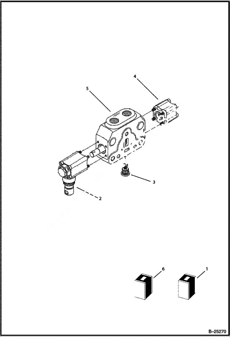 Схема запчастей Bobcat B250 - HYDRAULIC CIRCUITRY (Backhoe Control Valve) HYDRAULIC SYSTEM