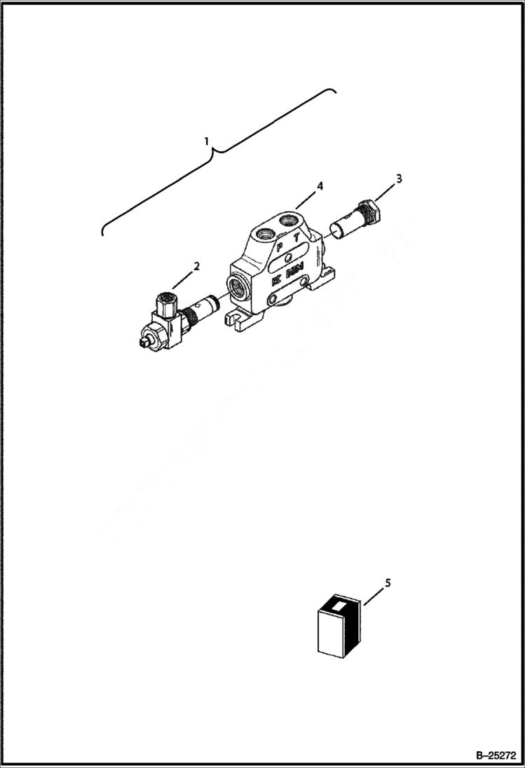 Схема запчастей Bobcat B250 - HYDRAULIC CIRCUITRY (Backhoe Control Valve) HYDRAULIC SYSTEM