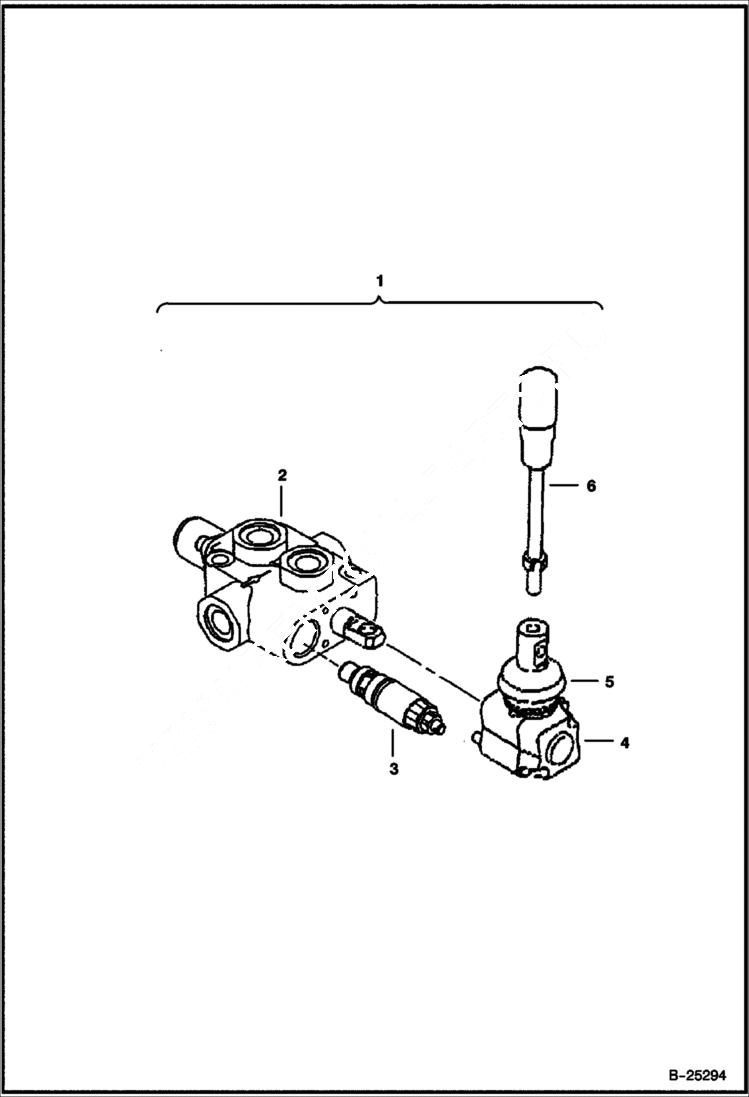 Схема запчастей Bobcat CONCRETE PUMP - REMIX SELECTOR VALVE Concrete Pump - S/N Prefix 2354 Loader