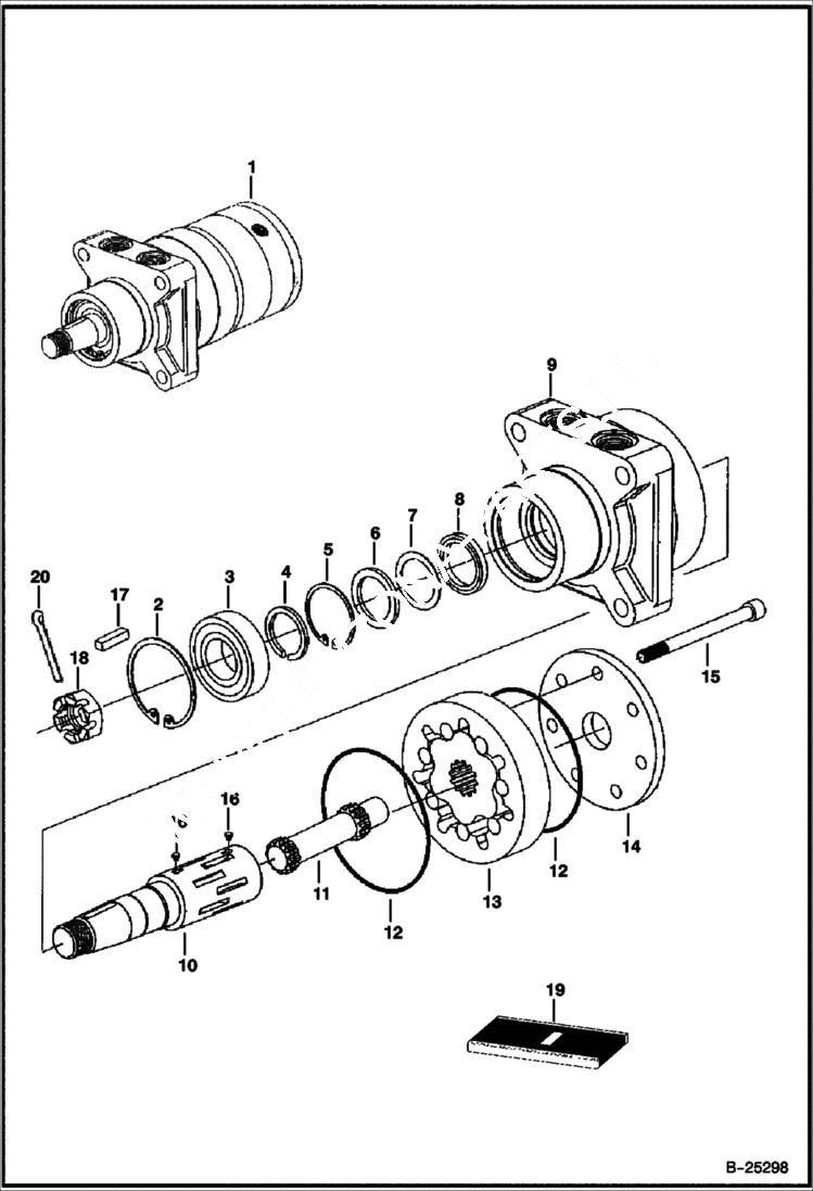 Схема запчастей Bobcat DROP HAMMER - DROP HAMMER (Motor) (A78D) Loader