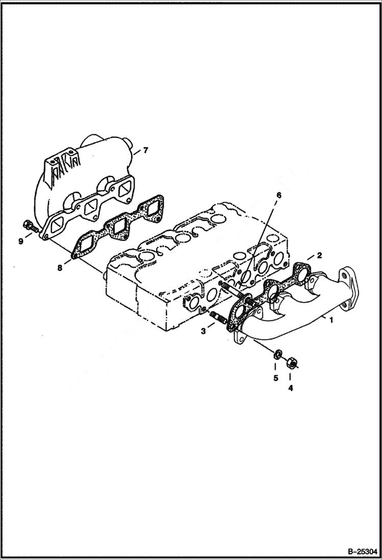 Схема запчастей Bobcat 325 - MANIFOLDS POWER UNIT