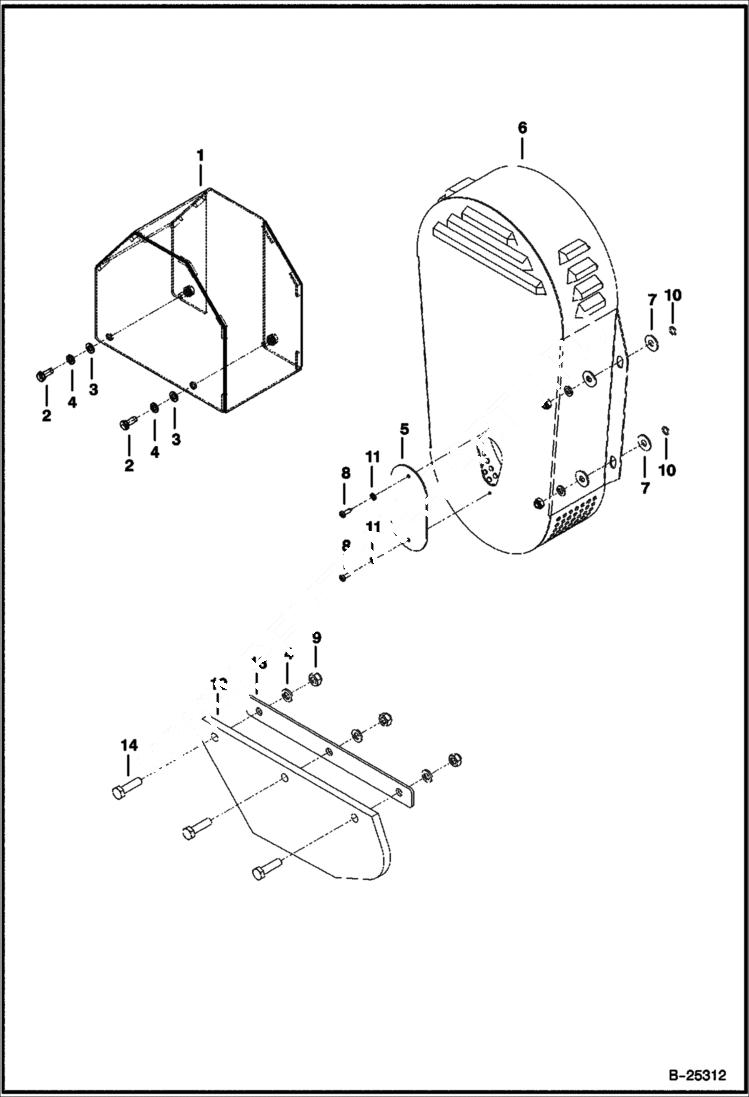 Схема запчастей Bobcat FLAIL CUTTER - FLAIL CUTTER - EUROPE ONLY (Covers & Shields) (FC155) Loader