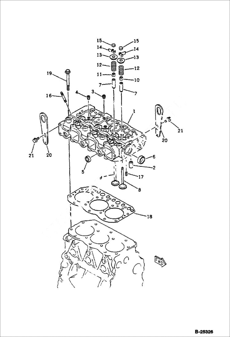 Схема запчастей Bobcat 76 - CYLINDER HEAD CYLINDER HEAD