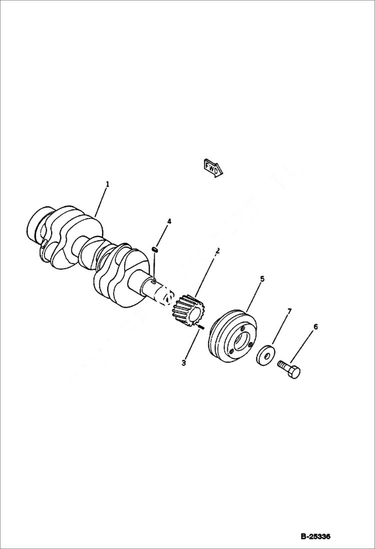 Схема запчастей Bobcat 76 - CRANKSHAFT CYLINDER BLOCK