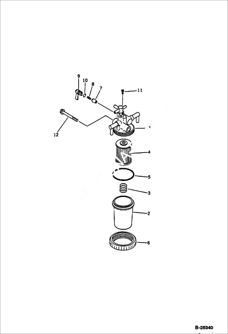 Схема запчастей Bobcat 76 - FUEL FILTER FUEL SYSTEM