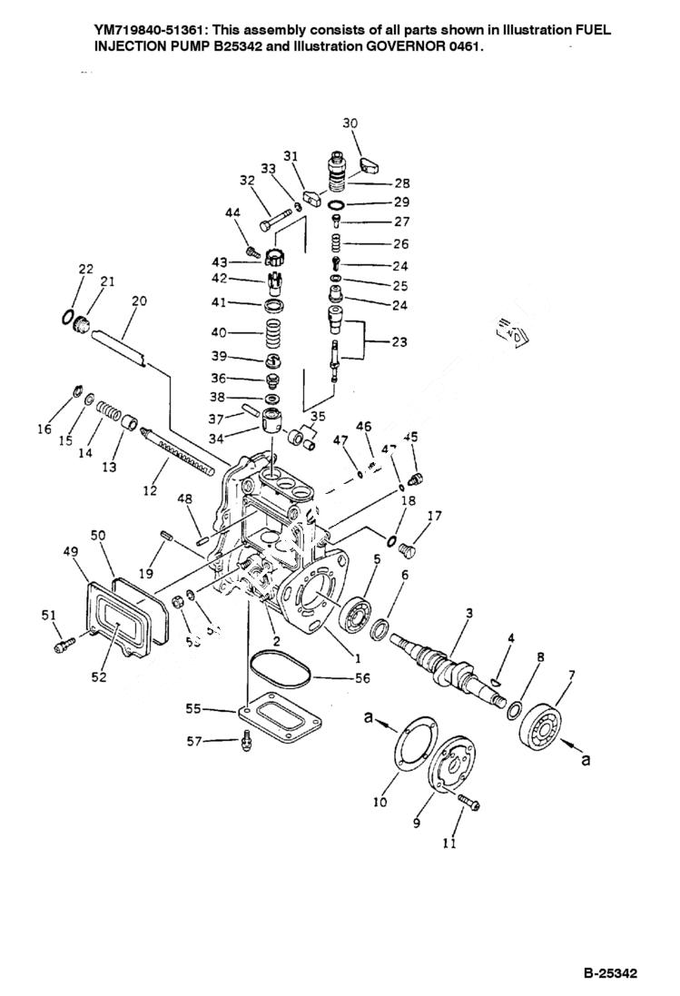 Схема запчастей Bobcat 76 - FUEL INJECTION PUMP FUEL SYSTEM