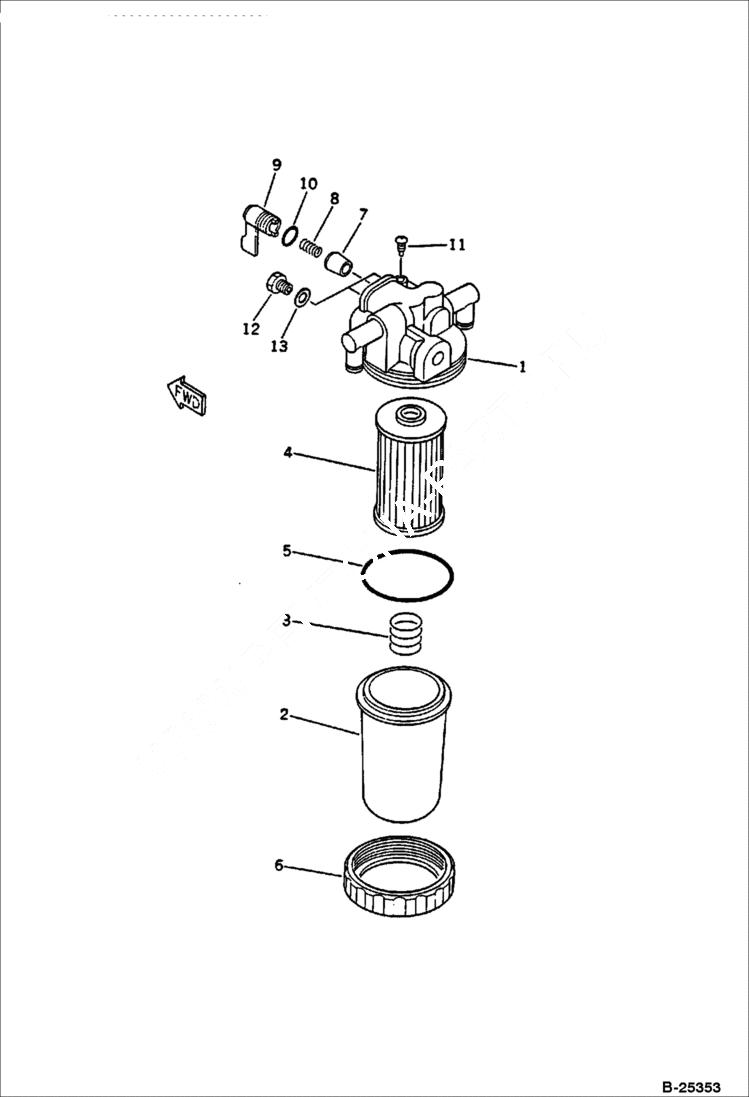 Схема запчастей Bobcat 56 - FUEL FILTER FUEL SYSTEM