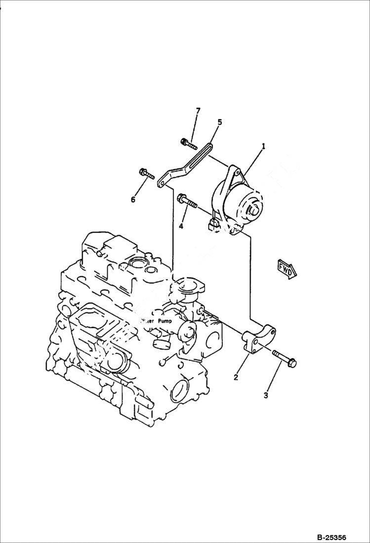 Схема запчастей Bobcat 56 - ALTERNATOR AND MOUNTING ELECTRICAL SYSTEM