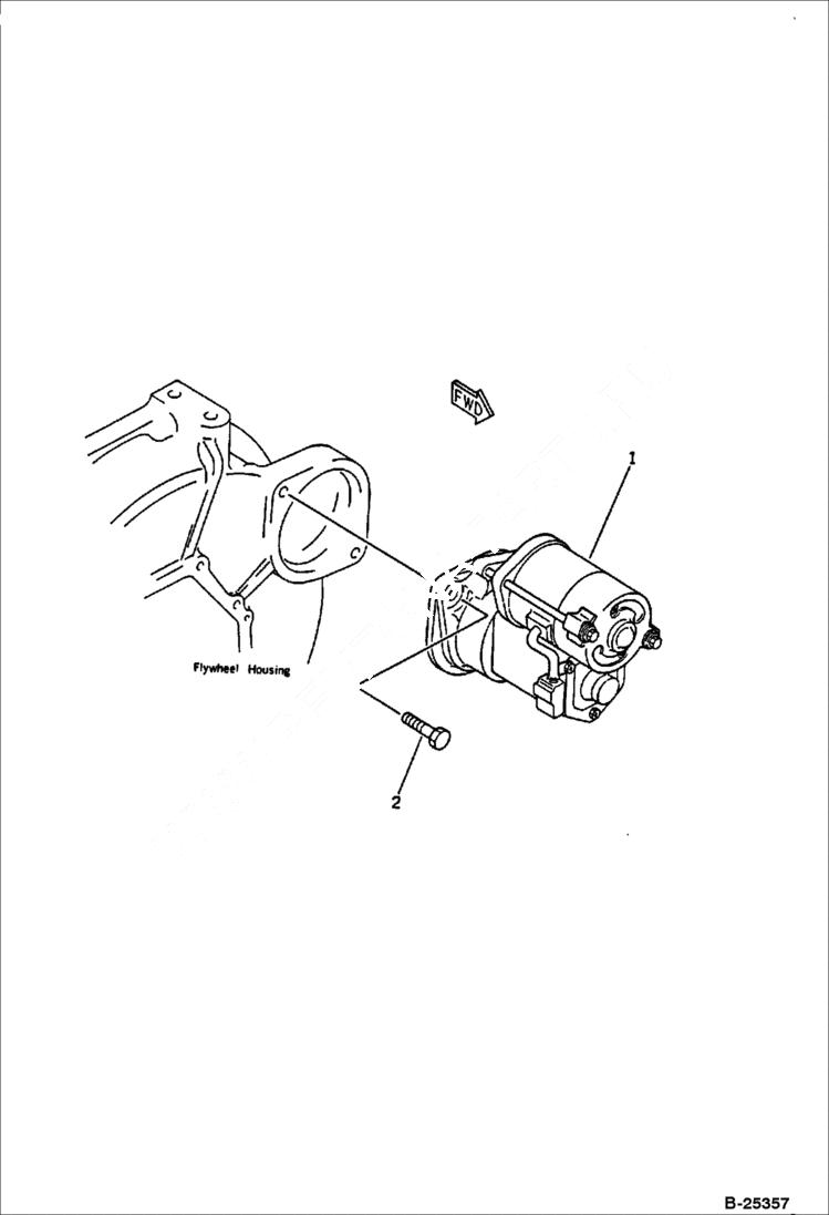 Схема запчастей Bobcat 56 - STARTER MOTOR AND MOUNTING ELECTRICAL SYSTEM