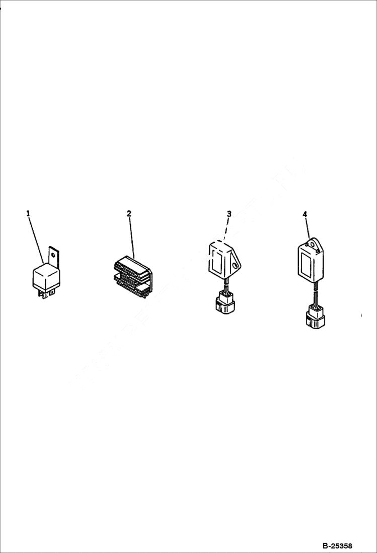 Схема запчастей Bobcat 56 - SAFETY RELAY AND GLOW PLUG TIMER ELECTRICAL SYSTEM