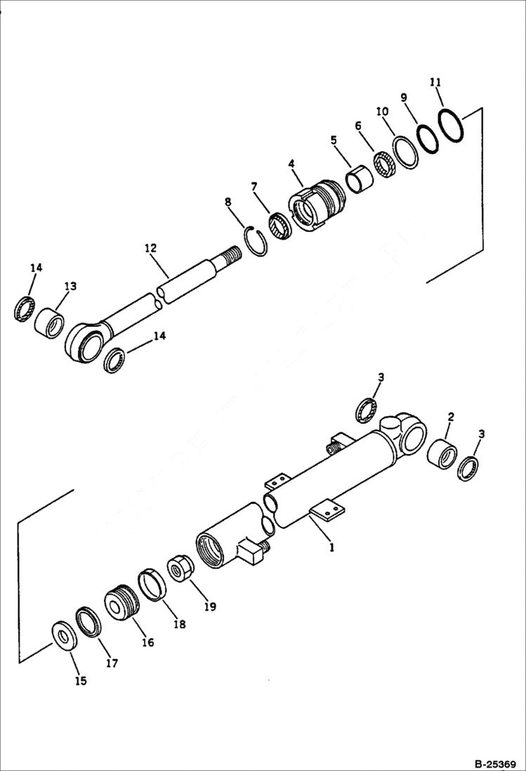 Схема запчастей Bobcat 56 - BOOM CYLINDER WORK EQUIPMENT CONTROL SYSTEM