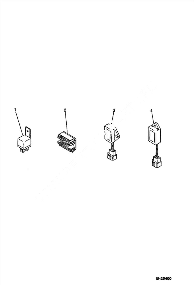 Схема запчастей Bobcat 76 - SAFETY RELAY AND RIBBON HEATER TIMER ELECTRICAL SYSTEM