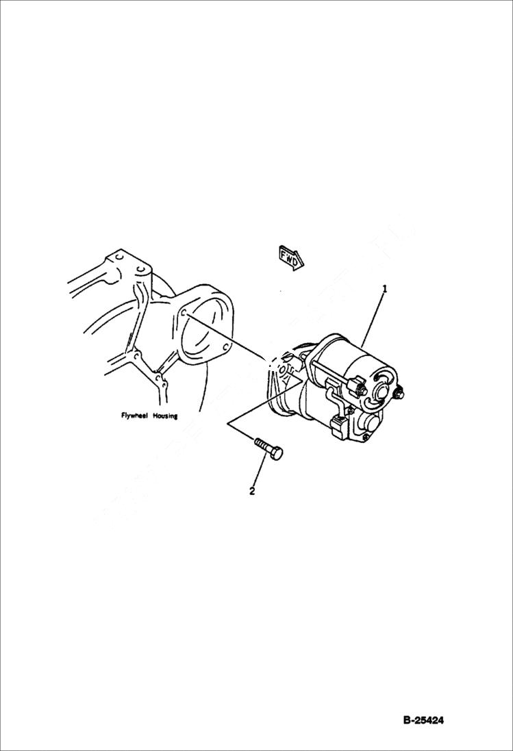 Схема запчастей Bobcat 76 - STARTING MOTOR AND MOUNTING ELECTRICAL SYSTEM