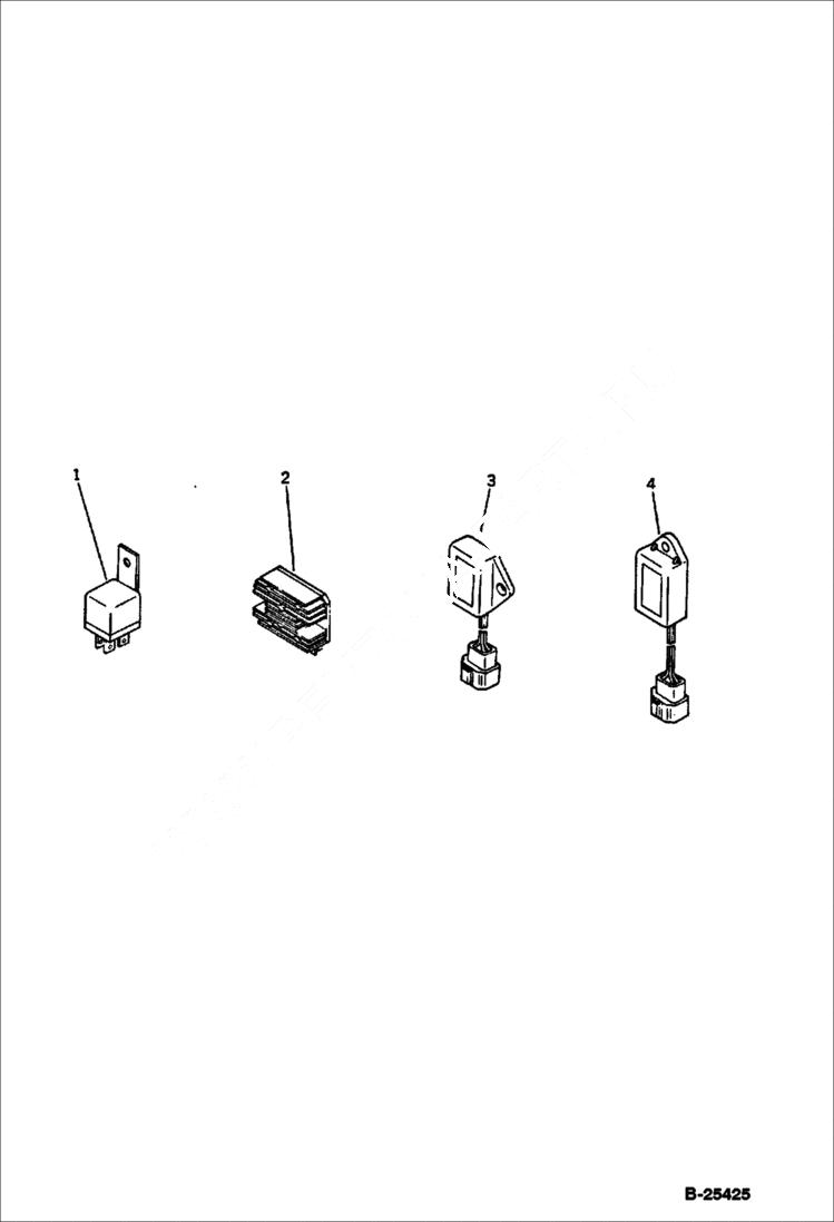 Схема запчастей Bobcat 76 - SAFETY RELAY AND RIBBON HEATER TIMER ELECTRICAL SYSTEM