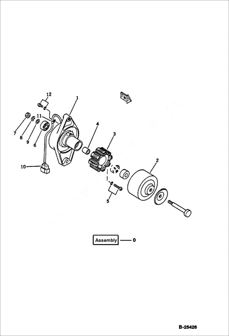 Схема запчастей Bobcat 76 - ALTERNATOR ELECTRICAL SYSTEM