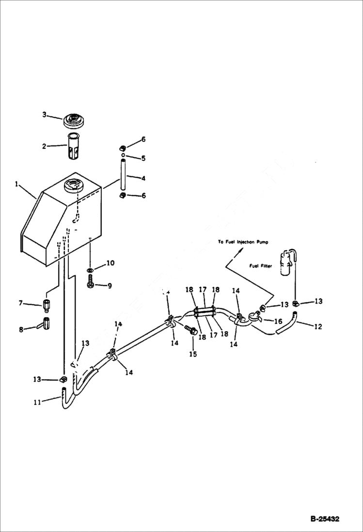 Схема запчастей Bobcat 76 - FUEL TANK AND PIPING ENGINE RELATED PARTS AND ELECTRICAL SYSTEM