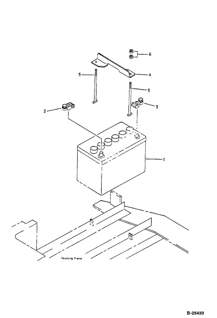 Схема запчастей Bobcat 76 - BATTERY ENGINE RELATED PARTS AND ELECTRICAL SYSTEM