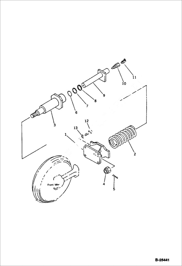 Схема запчастей Bobcat 76 - RECOIL SPRING UNDERCARRIAGE