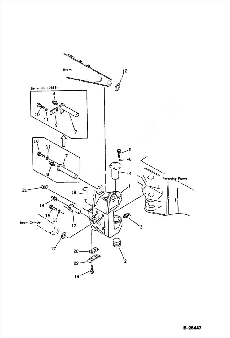 Схема запчастей Bobcat 76 - SWING BRACKET WORK EQUIPMENT