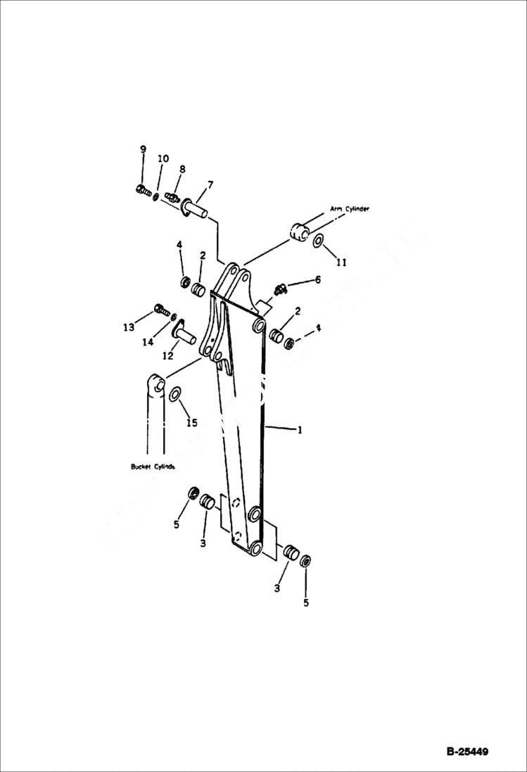 Схема запчастей Bobcat 76 - ARM WORK EQUIPMENT