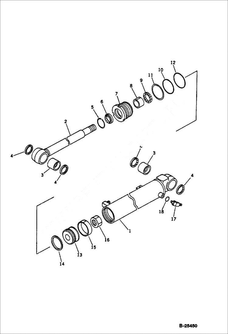 Схема запчастей Bobcat 76 - ARM CYLINDER WORK EQUIPMENT