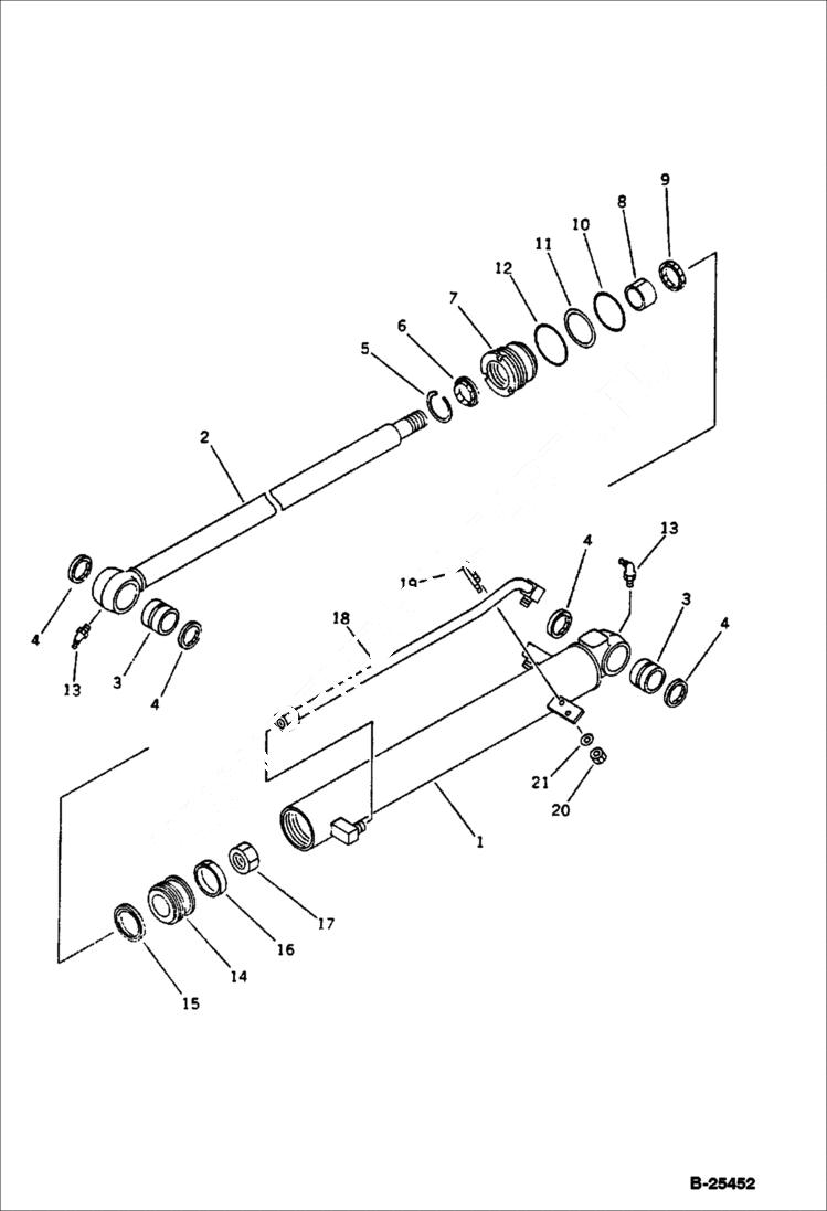 Схема запчастей Bobcat 76 - BUCKET CYLINDER WORK EQUIPMENT