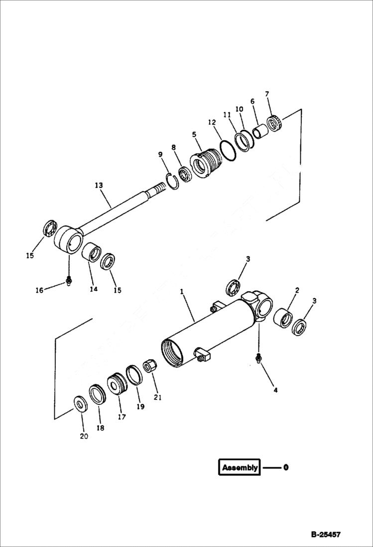 Схема запчастей Bobcat 76 - BLADE CYLINDER WORK EQUIPMENT