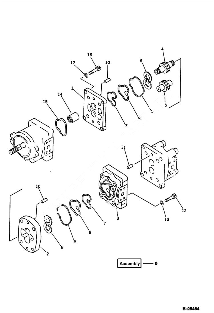 Схема запчастей Bobcat 76 - HYDRAULIC PUMP 2 of 3 WORK EQUIPMENT CONTROL SYSTEM