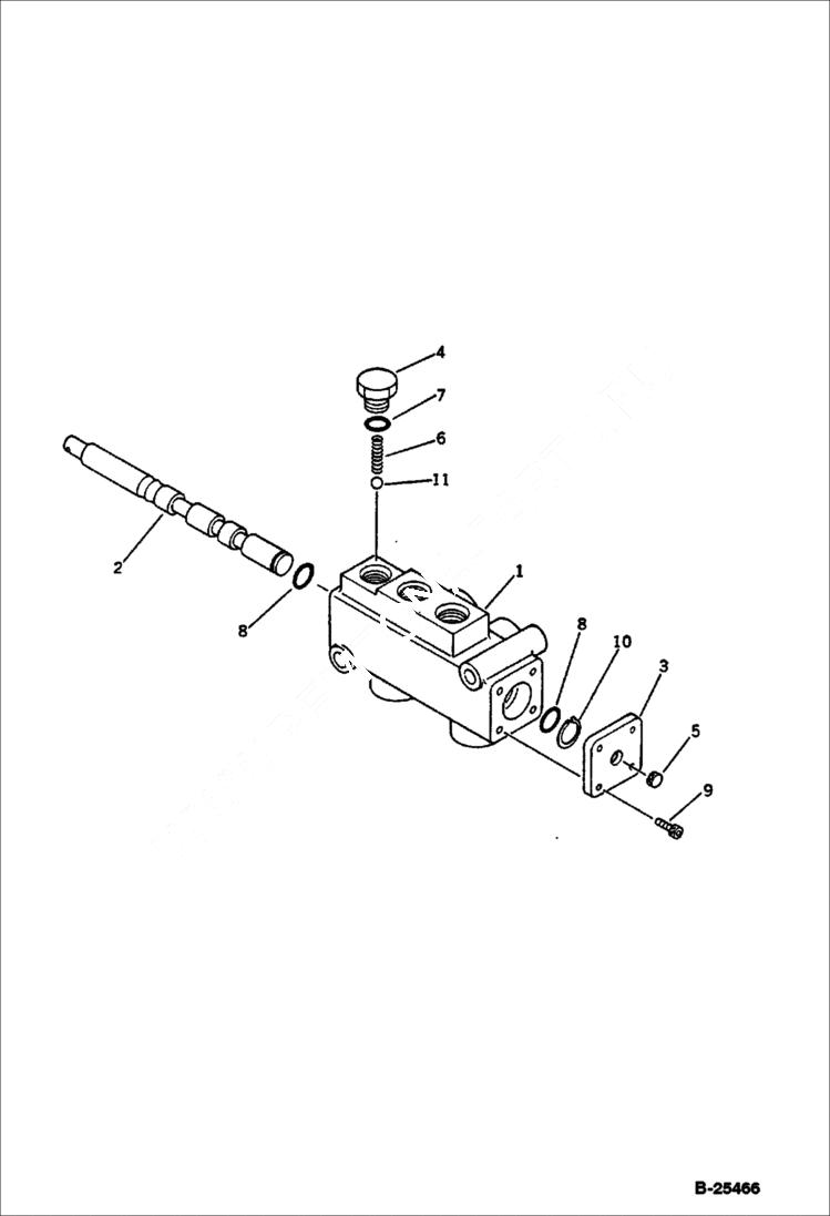 Схема запчастей Bobcat 76 - SELECTOR VALVE WORK EQUIPMENT CONTROL SYSTEM