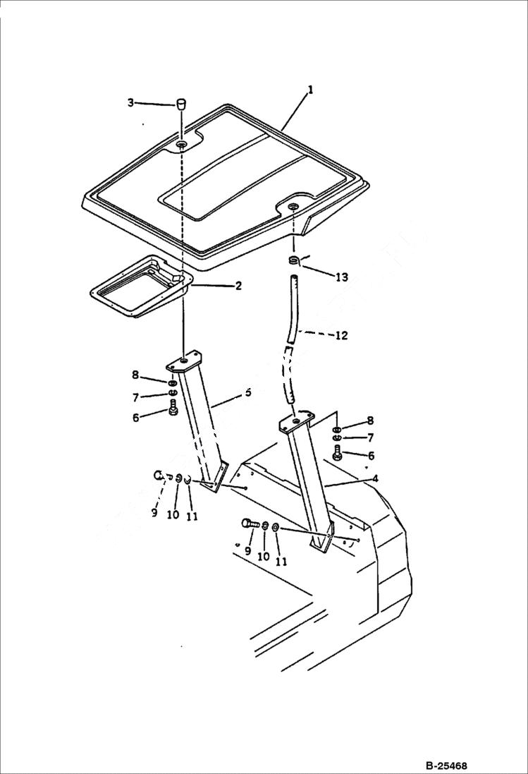 Схема запчастей Bobcat 56 - CANOPY REVOLVING FRAME AND CAB