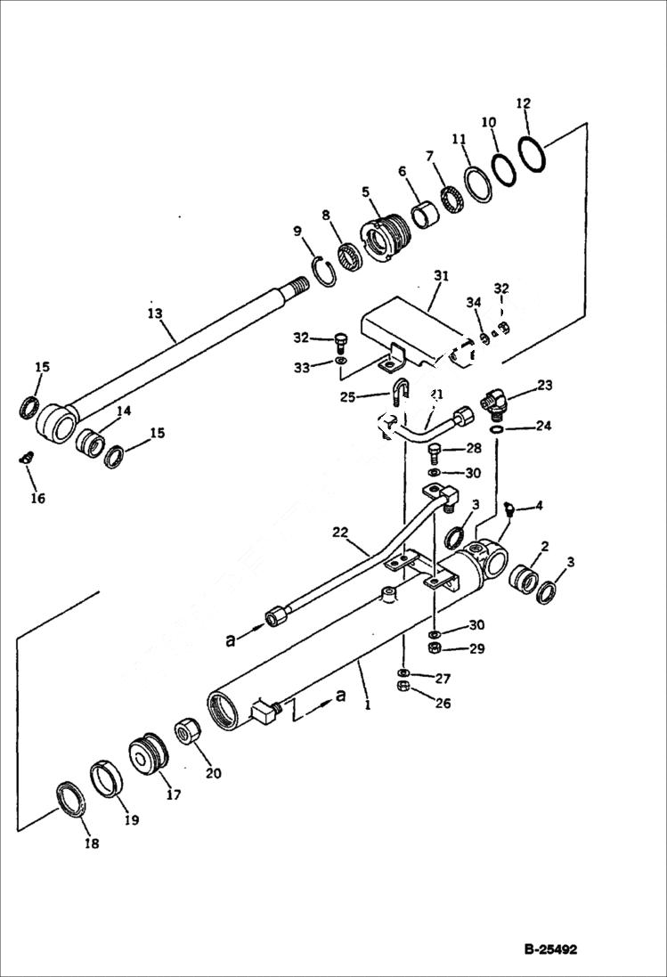 Схема запчастей Bobcat 76 - BUCKET CYLINDER WORK EQUIPMENT CONTROL SYSTEM