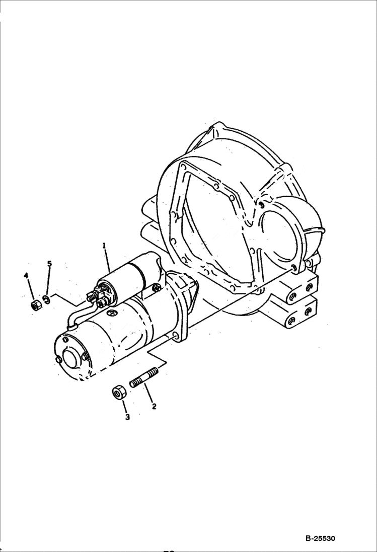 Схема запчастей Bobcat 100 - STARTING MOTOR AND MOUNTING ELECTRICAL SYSTEM