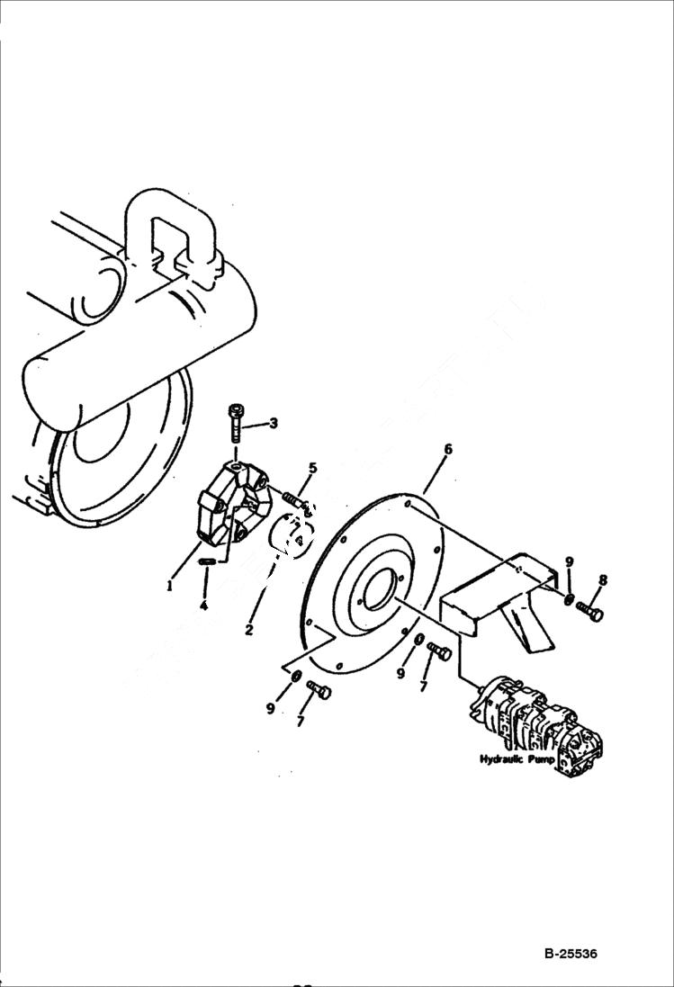 Схема запчастей Bobcat 100 - POWER TAKE OFF ENGINE RELATED PARTS AND ELECTRICAL SYSTEM