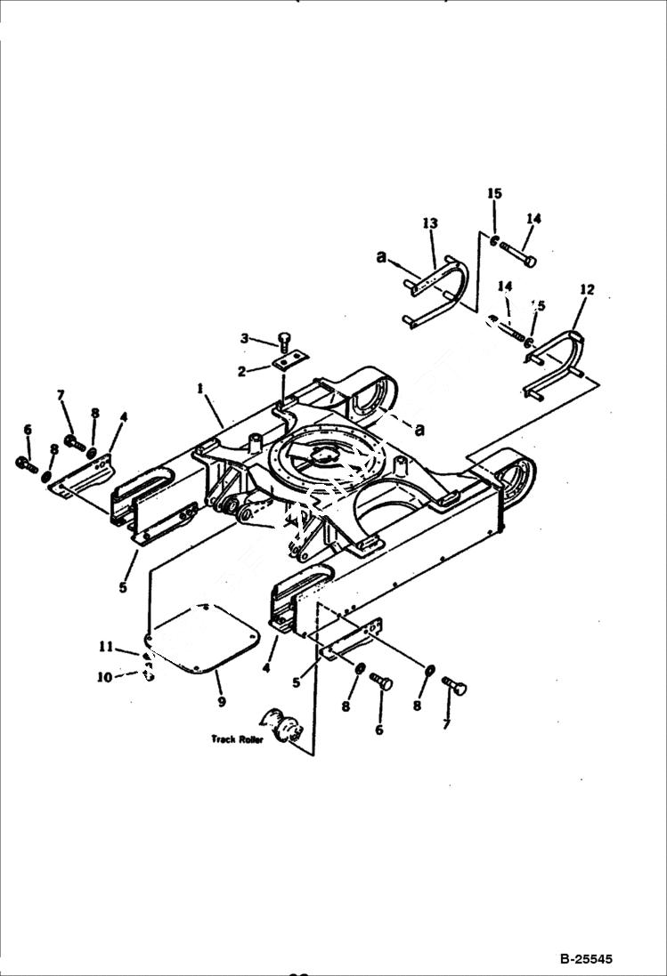 Схема запчастей Bobcat 100 - TRACK FRAME (S/N 8419-) UNDERCARRIAGE